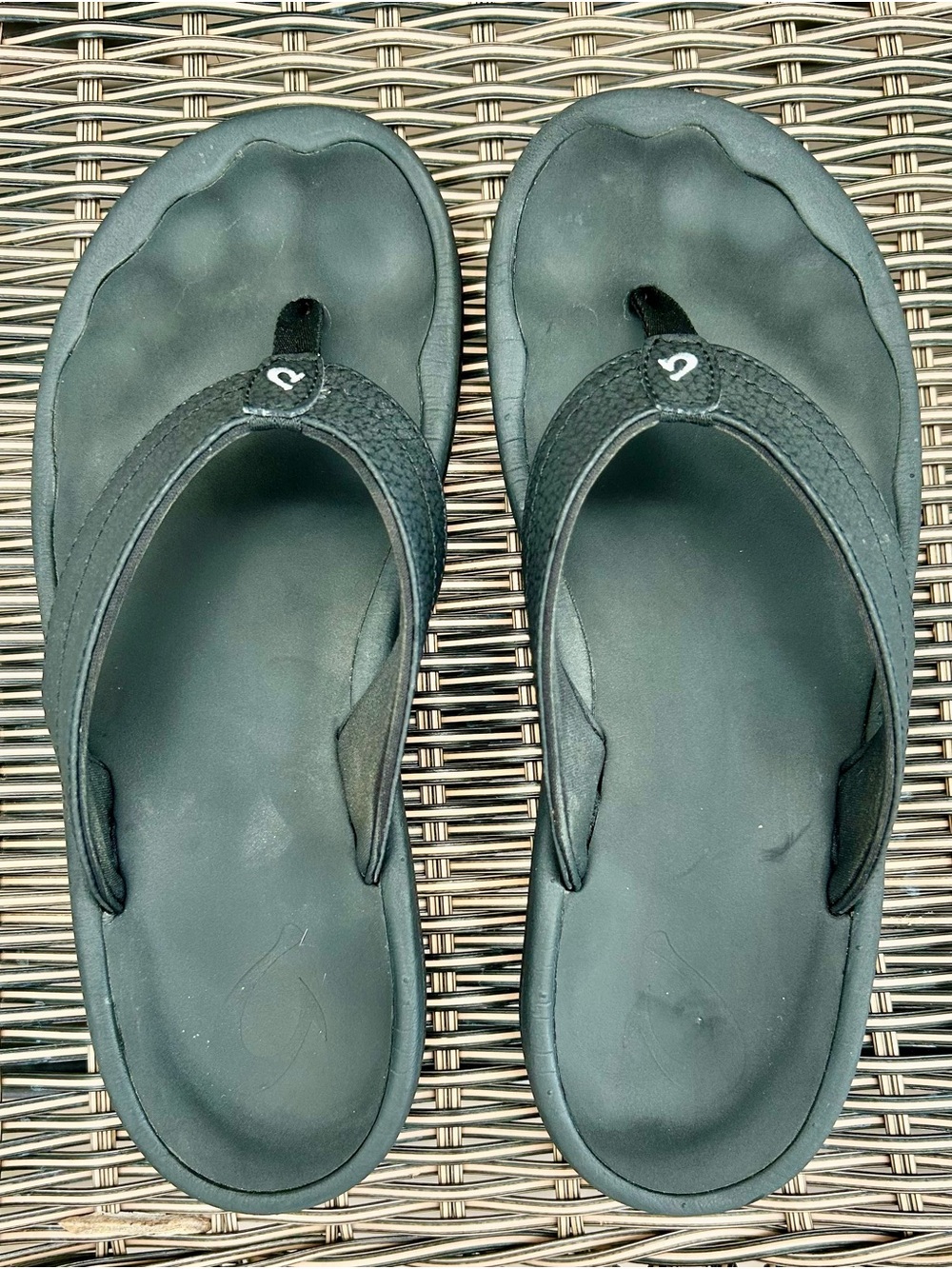 OluKai Black Women's Flip Flop Sandals